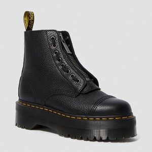 SINCLAIR MILLED NAPPA LEATHER PLATFORM BOOTS